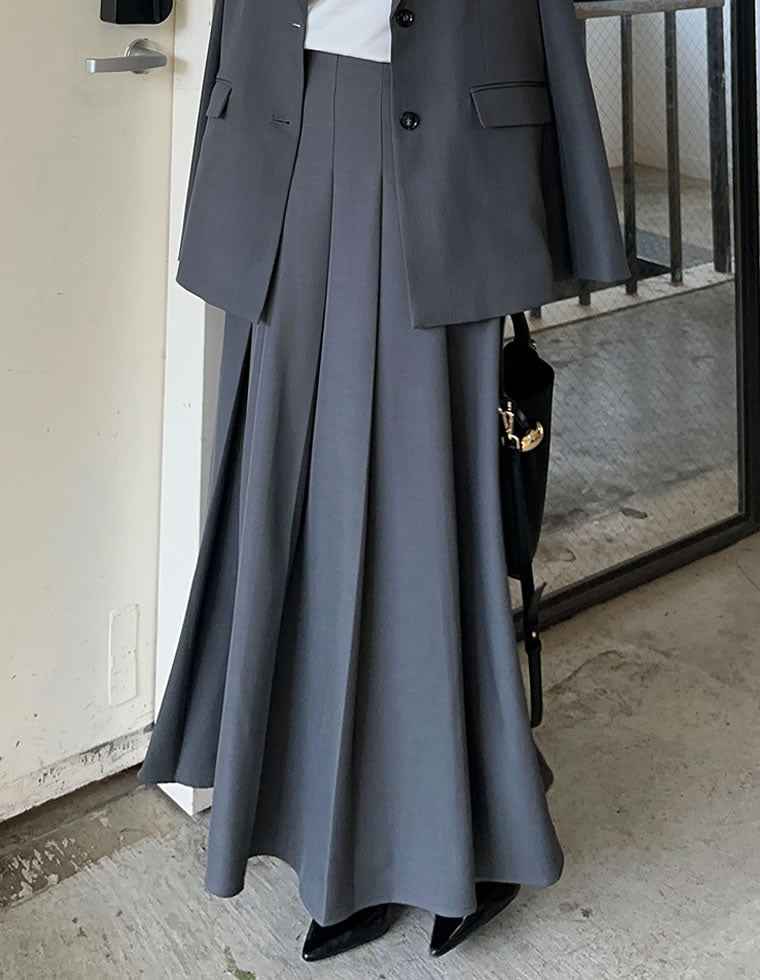 ストレッチミックスツイルプリーツスカート - スカート通販 | 人気