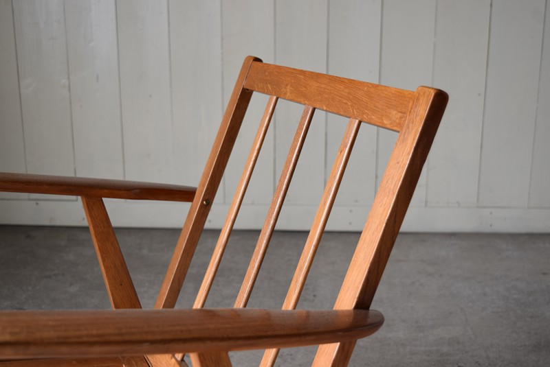 ヴィンテージ デンマーク製 チーク材×オーク材 イージーチェア①