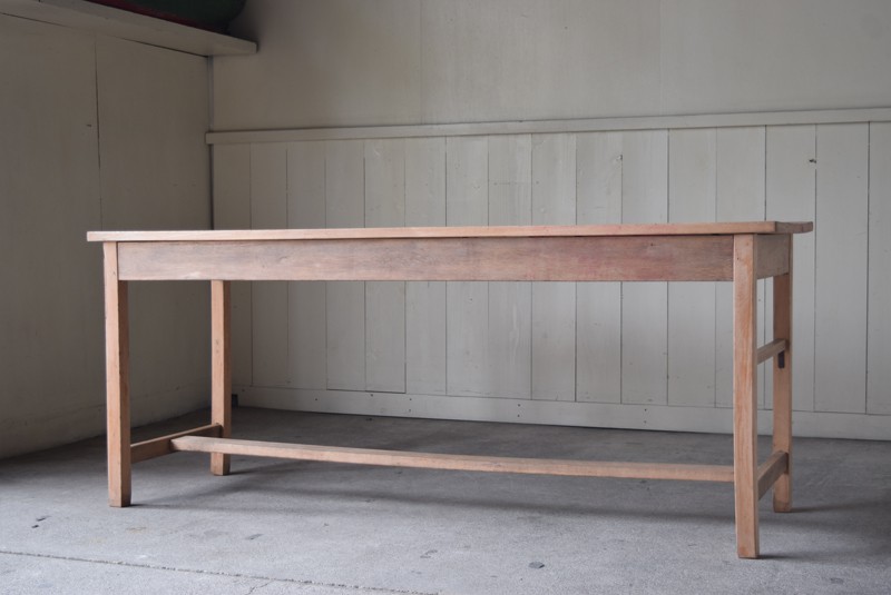 アンティーク 古い木肌の横長 ワークテーブル | REFACTORY antiques