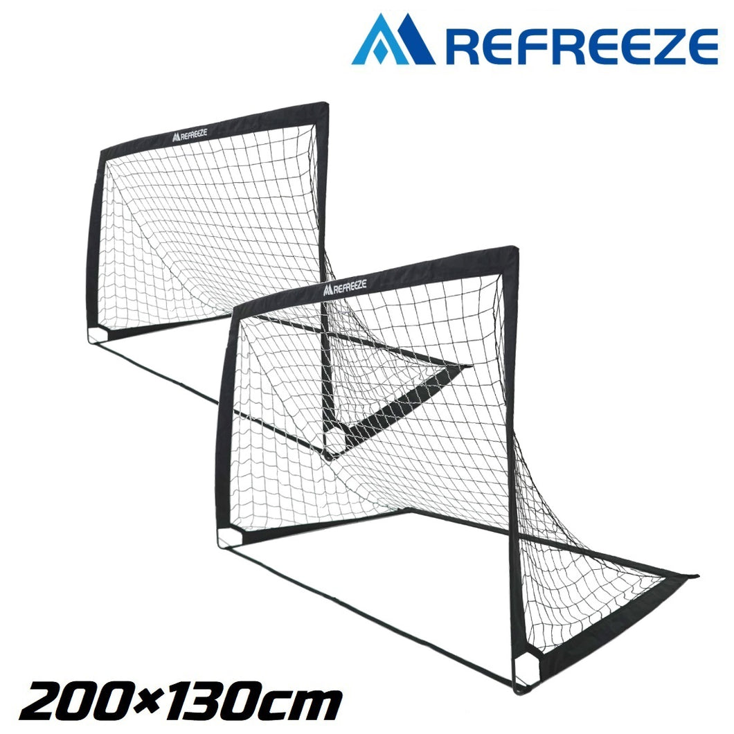REFREEZE(リフリーズ) 200×130cm 折りたたみ サッカーゴール ブラック