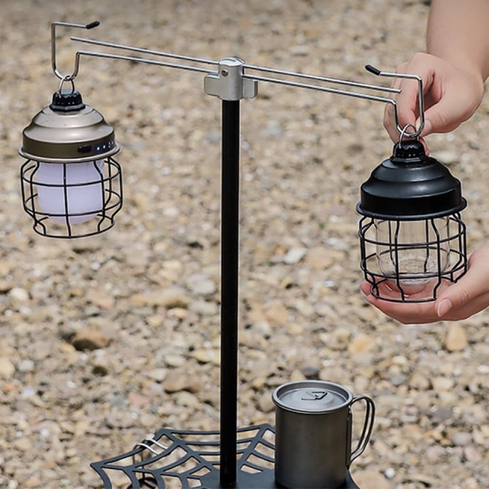 ランタンスタンド 卓上型 プレート付き アルミニウム製 | ミリタリー