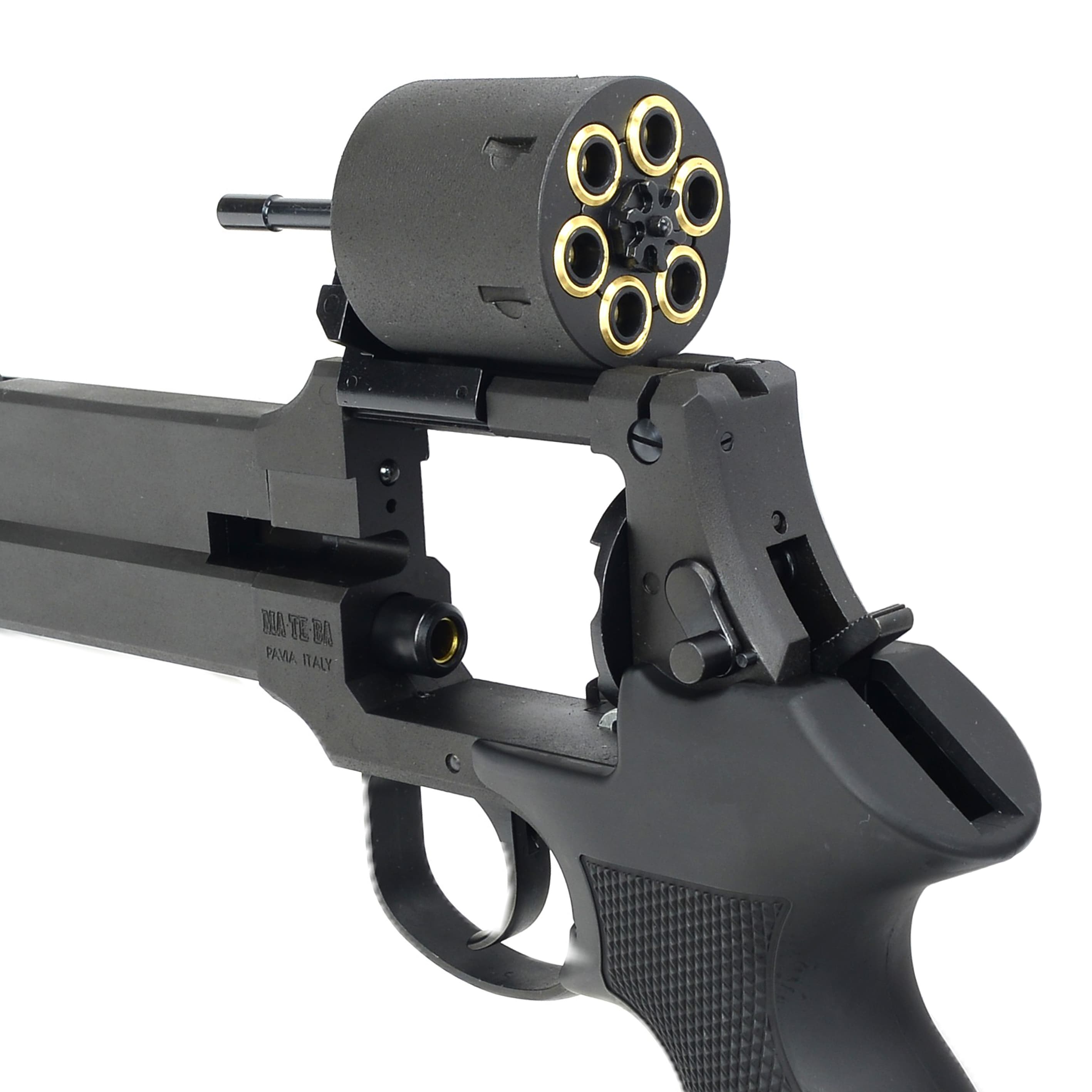 ガスリボルバー マテバ 5インチ ブラックヘビーウエイト プラグリップ