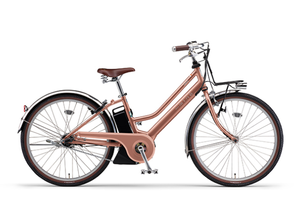 26インチ自転車マットブラウン YAMAHAヤマハ電動アシスト自転車26