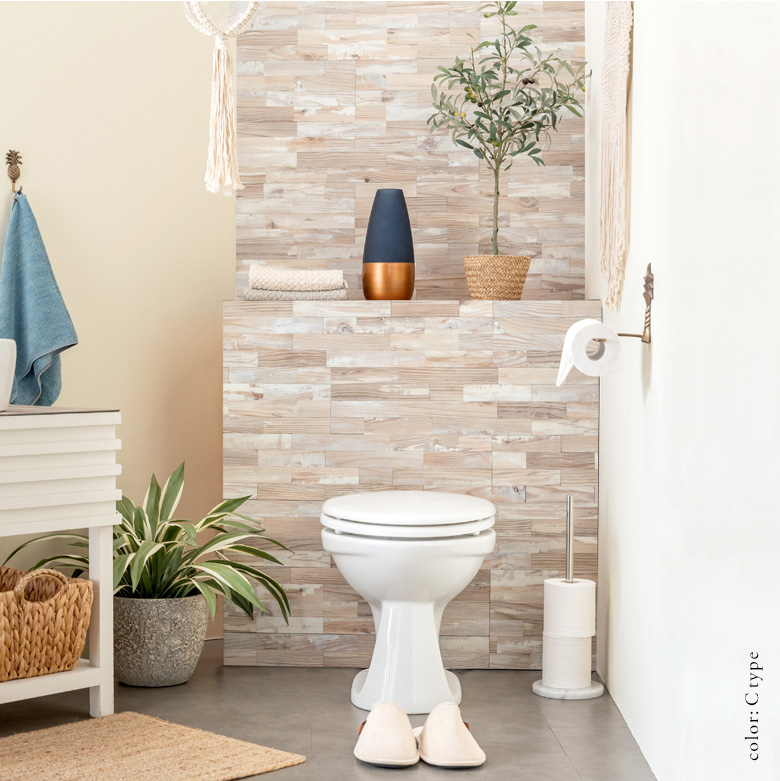 タイルシール ウッド調 木目調 壁材 1枚入り 正方形 シート ナチュラル