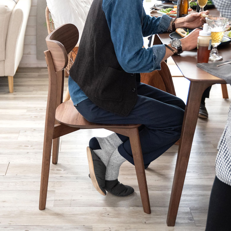 ダイニングチェア 木製 ウォールナット 座面高44cm [84004 84004-nabk