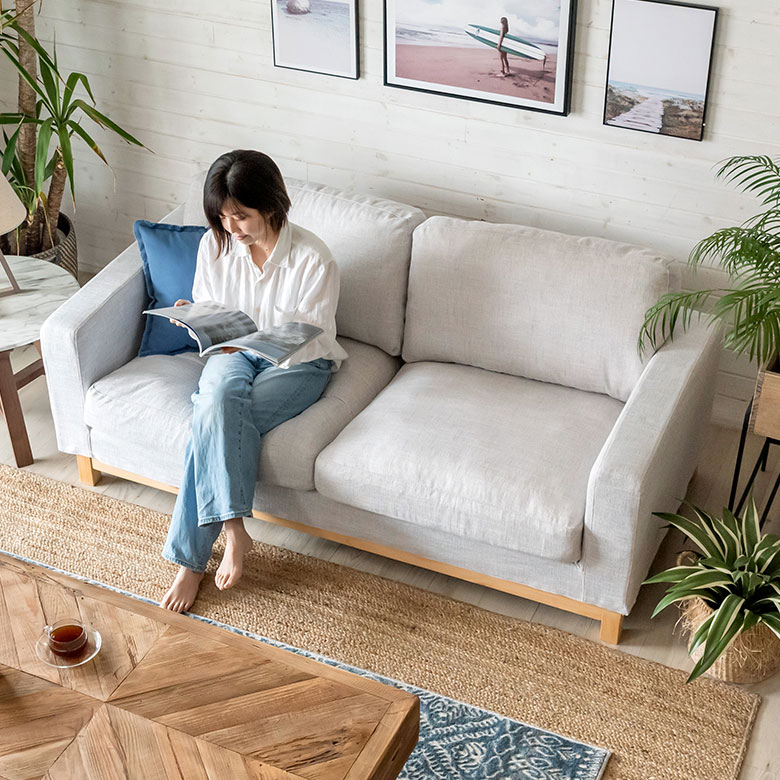 グレー ファブリックソファ 引き取り限定グレー ファブリックソファ