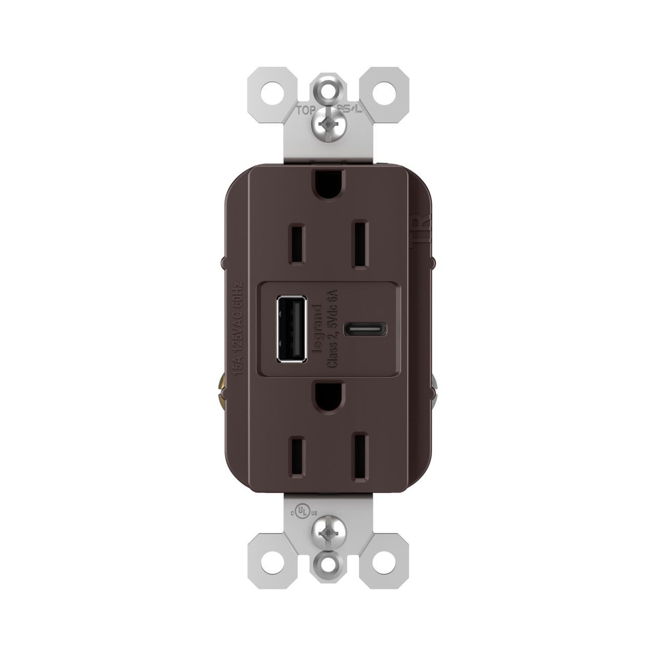 radiant 15A Tamper-Resistant Ultra-Fast USB Type-A/C Outlet