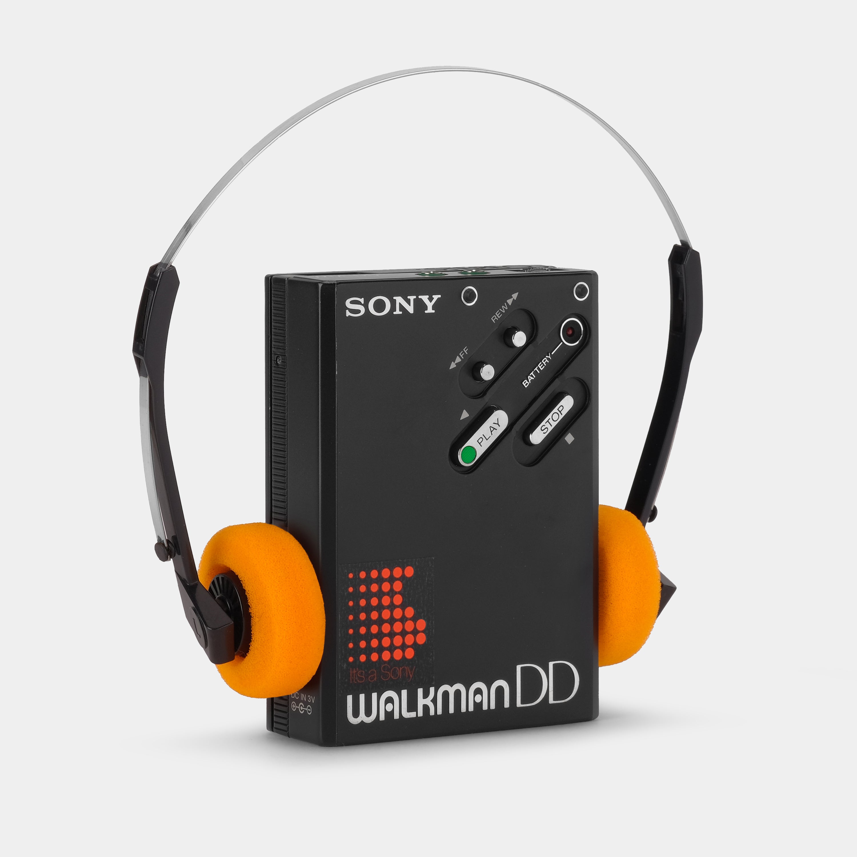 Sony Walkman WM-DD Black Portable Cassette Player and Case