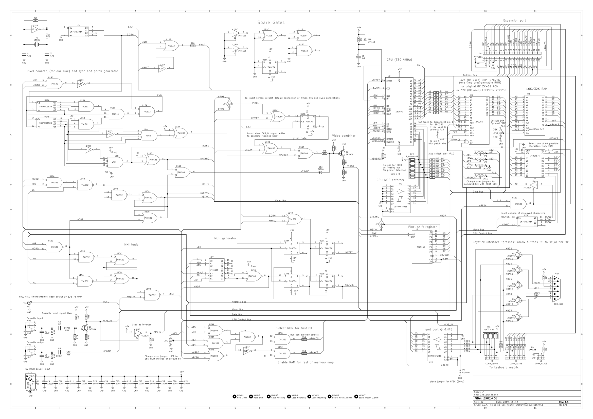 Build your own ZX-81 computer, from discrete pin-through hole