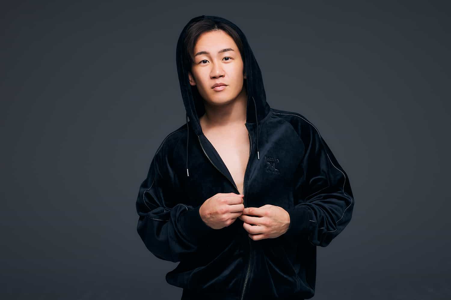 美品✨リザード マタンアヴニール ベロア セットアップ XL ネイビー