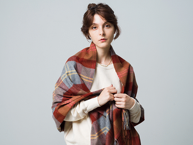 Johnstons for RHC Cashmere Check Stole 9.18(sat)New Arrival | RHC