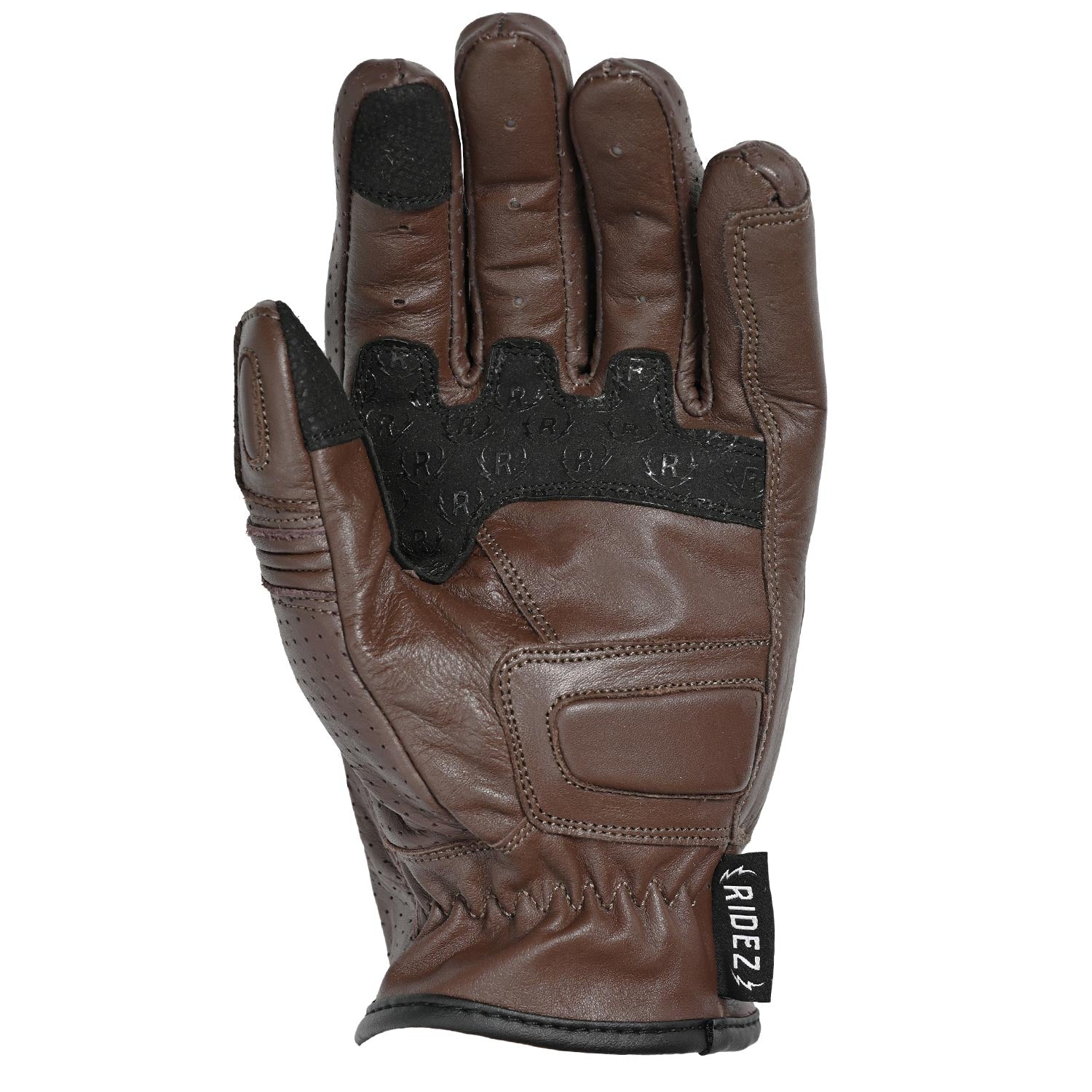 RIDEZ MOTO GLOVES DEFOE バイク用 レザーグローブ BROWN RLG2201