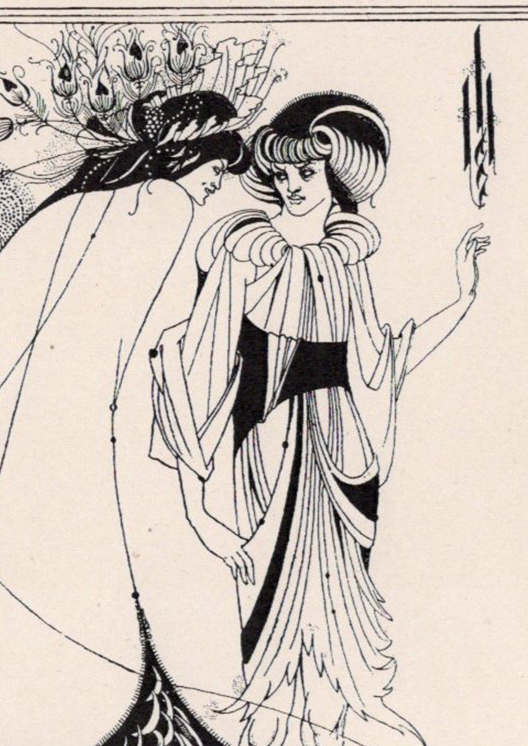 オーブリー・ビアズリー ≪孔雀の裾≫ 『サロメ』より1900年頃 |絵画