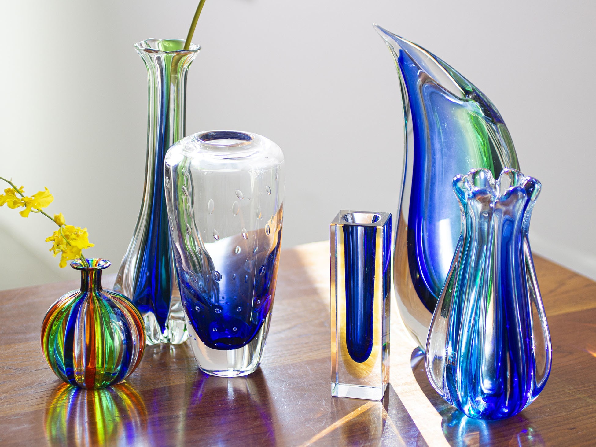 ミッドセンチュリー ヴィンテージムラーノガラス 花瓶 オブジェ ミッド