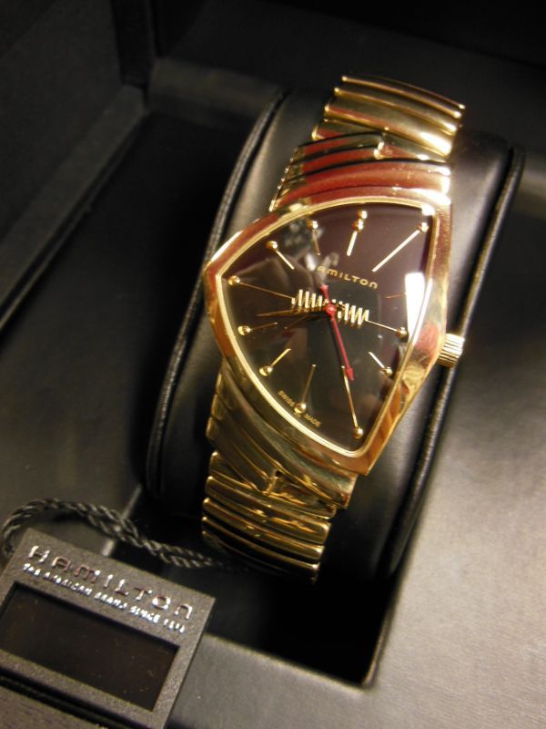 ハミルトン ベンチュラ エルビスプレスリー75thモデル ゴールド美中古
