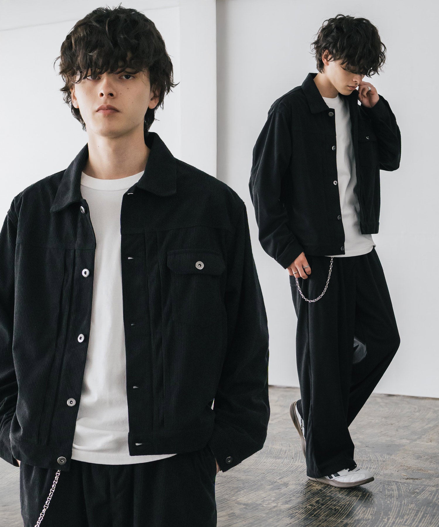 コーデュロイセットアップ 1stショートジャケット/短丈ブルゾン