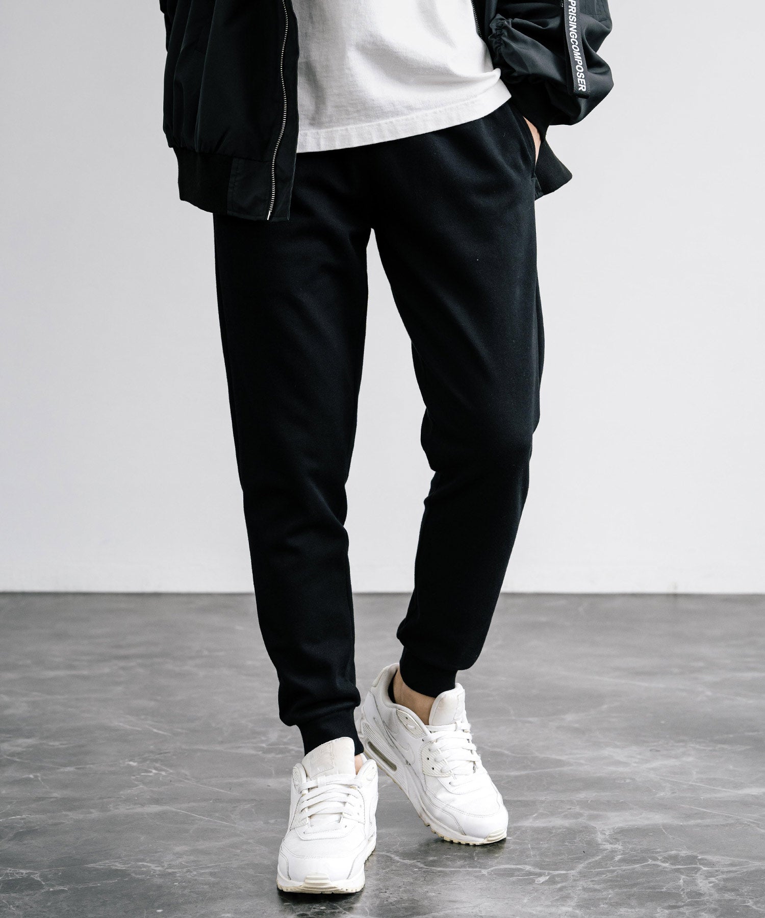 無地＆サイドラインポンチスウェットジョガーパンツ / トラックパンツ