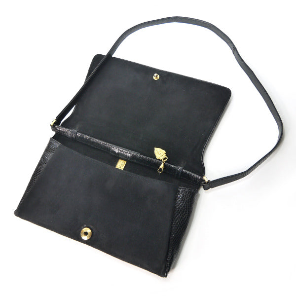 OLD Gucci 稀少Gロゴ高級リザードショルダー（黒） – Vintage Shop Rococo