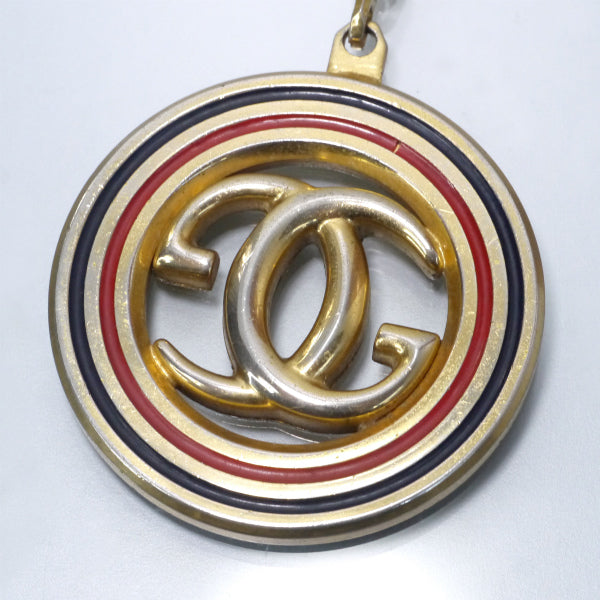 OLD Gucci GGロゴ×シェリープレートキーホルダー（ゴールド