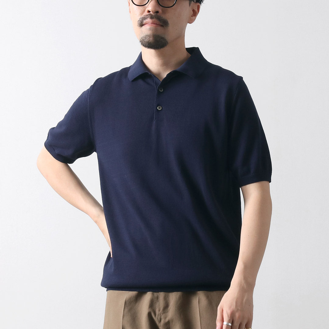 MOONCASTLE（ムーンキャッスル） アイスコットン ニットポロシャツ