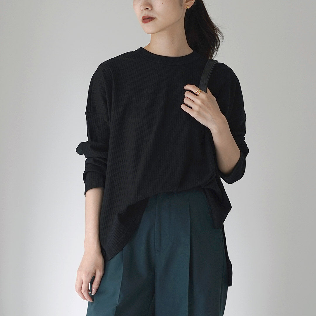 mizuiro ind（ミズイロインド） クルーネック ワイドTEE / レディース