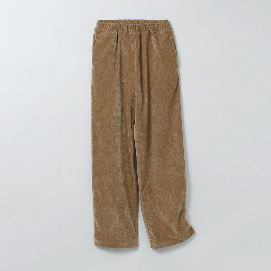 KHA:KI（カーキ） ダブルベロア イージーパンツ / レディース ボトムス