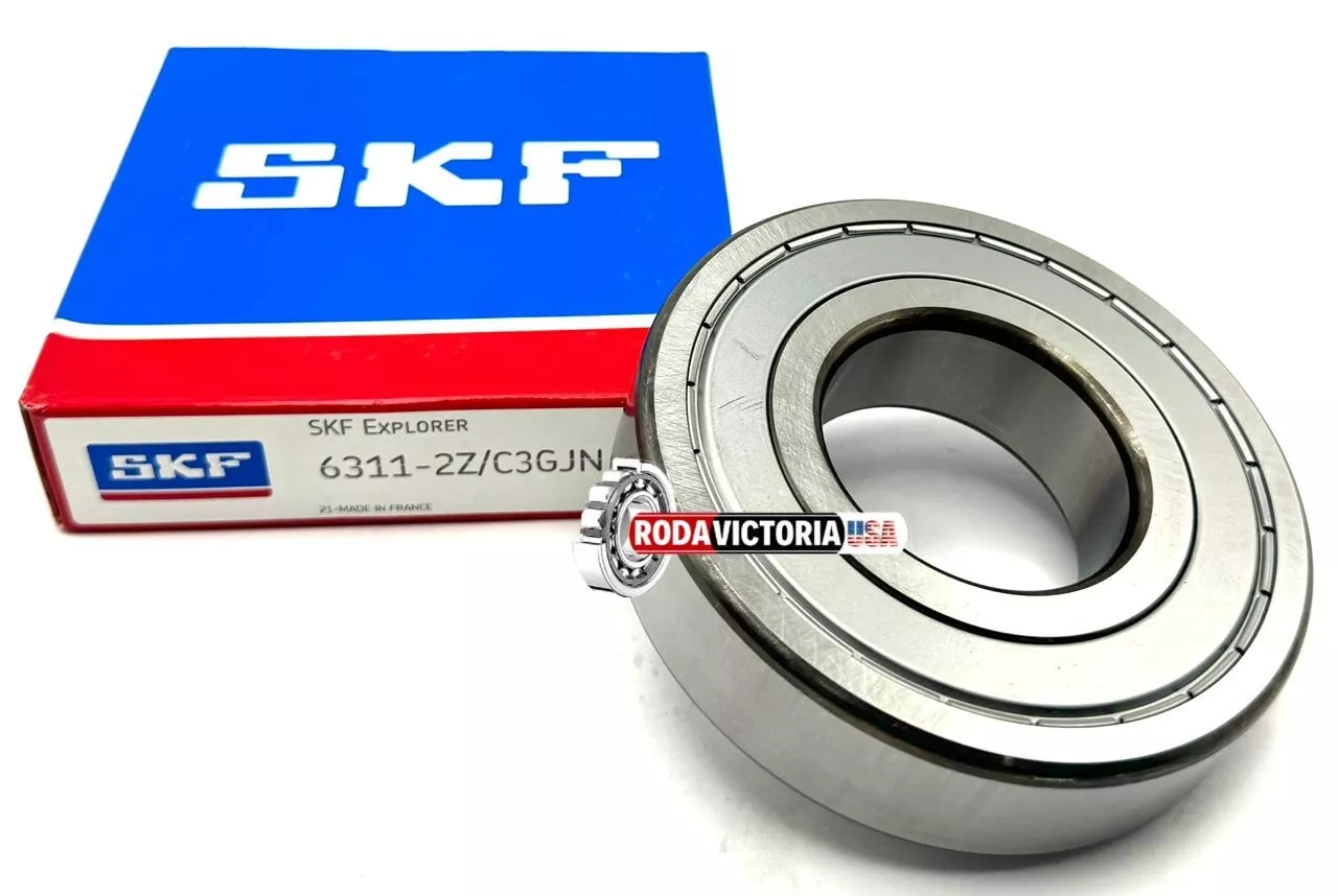 SKF 6311 ZZ C3/GJN DEEP GROOVE BALL BEARING, METAL SHIELDED