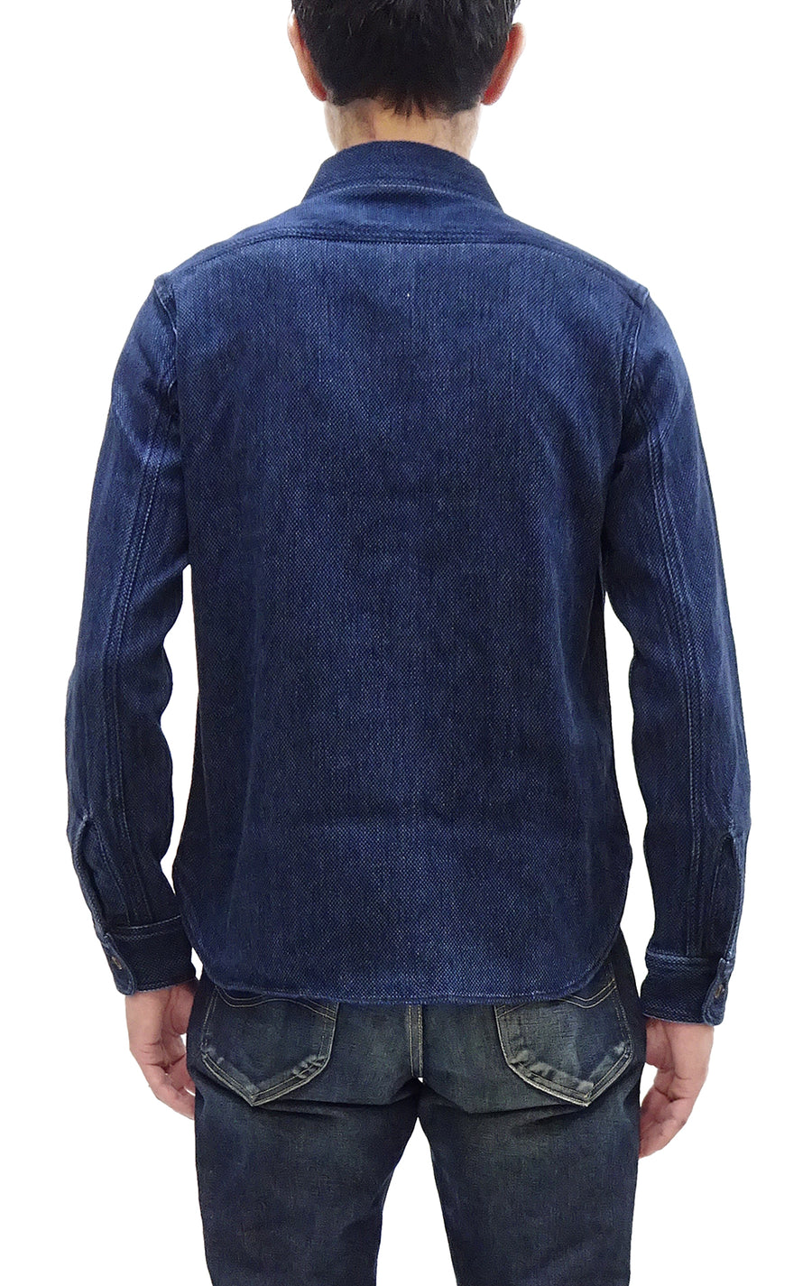 Studio D'artisan Indigo Sashiko Shirt SDA Men's Casual Long Sleeve