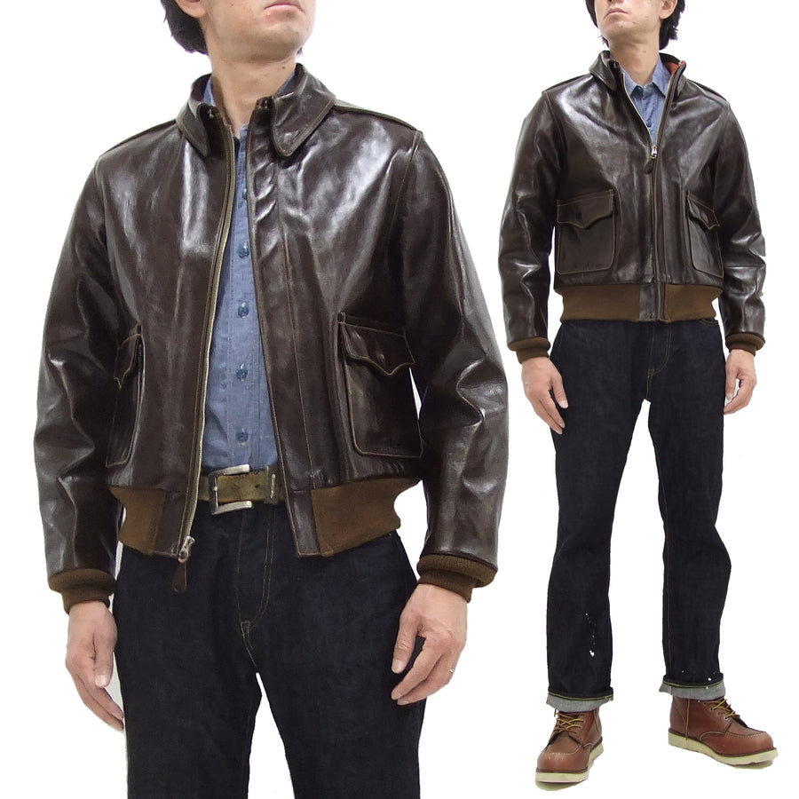 Buzz Rickson Jacket Men's A-2 Flight Jacket Plain A2 Aniline