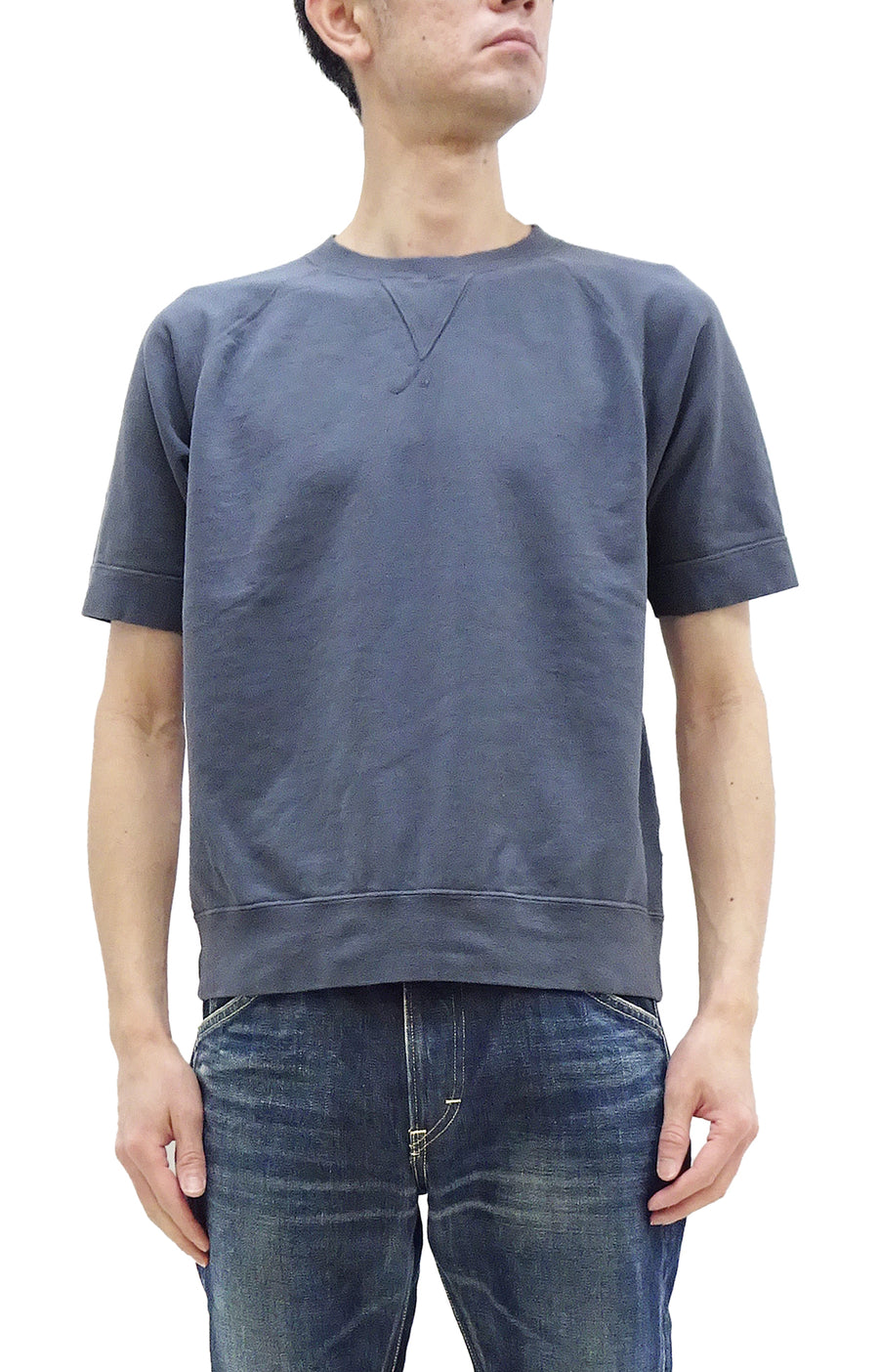 TOYS McCOY Plain Short Sleeve Sweatshirt Men's Solid Color Garment