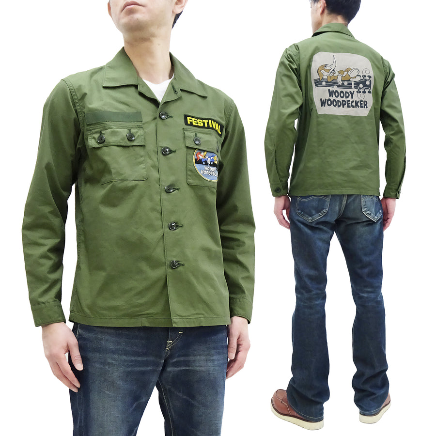 TOYS McCOY Utility Shirt Men's Custom Patched Printed Long Sleeve