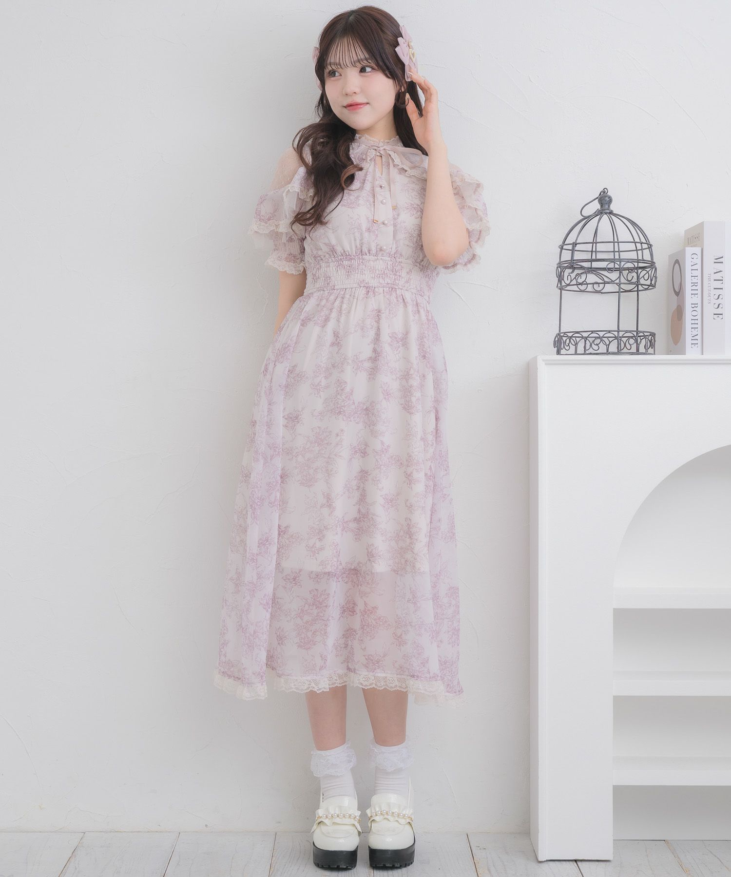 花柄半袖ロングワンピース | Rlab store