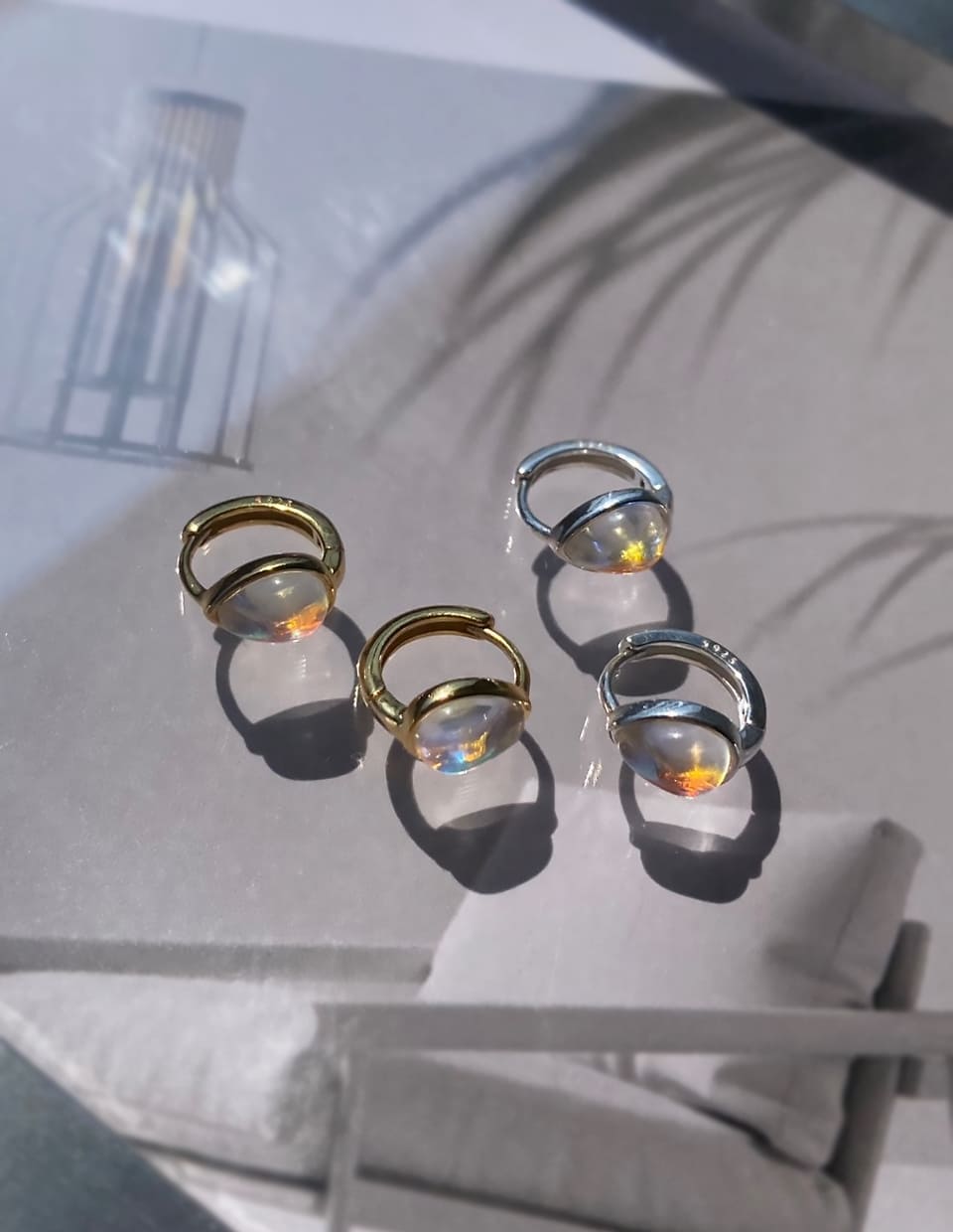 オーロラドロップピアス SV925 – 金属アレルギー対応のアクセサリー