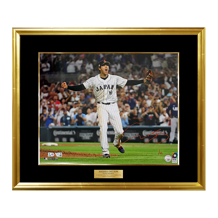 大谷翔平 SHOHEI OHTANI サイン入り記念フレーム 日本最速記録更新