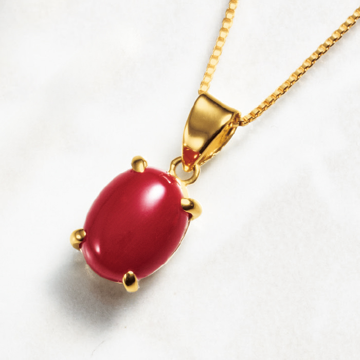 血赤珊瑚シンプルデザインペンダント 18金 | 999-308181 | 【公式