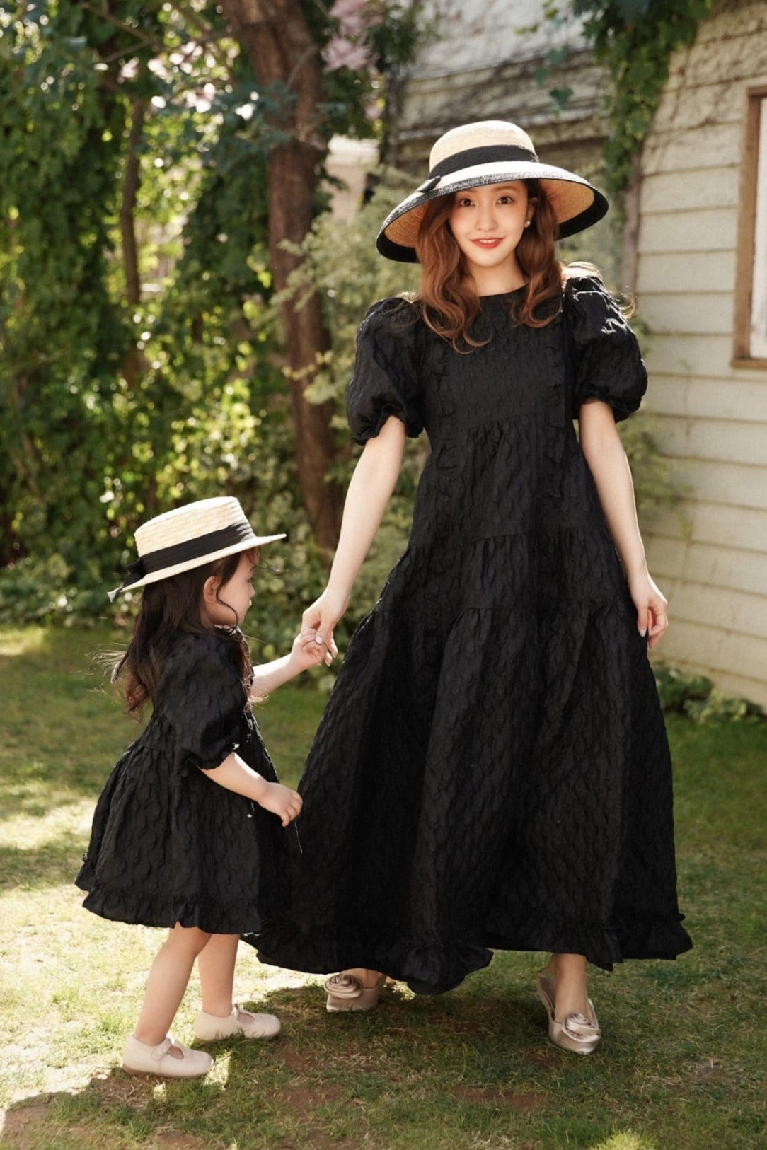 Baby Rosy luce / KIDS】 Rose jacard dress