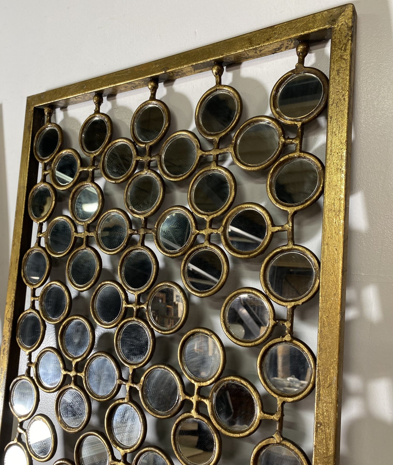 Metal and Mirror Screen – Round trip Antiques