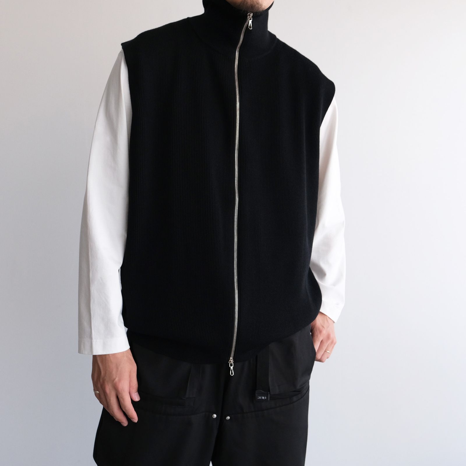 サブレーションズ sublations FURROW KNIT VEST .11【BLACK】 FURROW