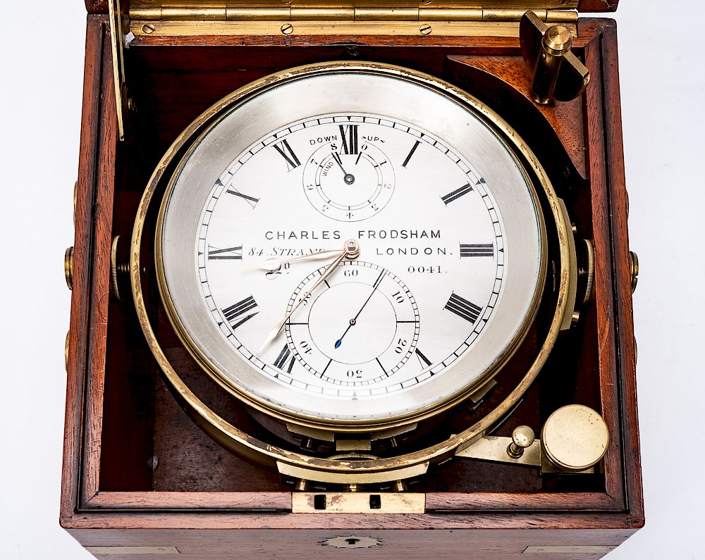 1900年頃 Chas Frodsham 住所入り 船舶時計 動作品 状態良好 1900年頃