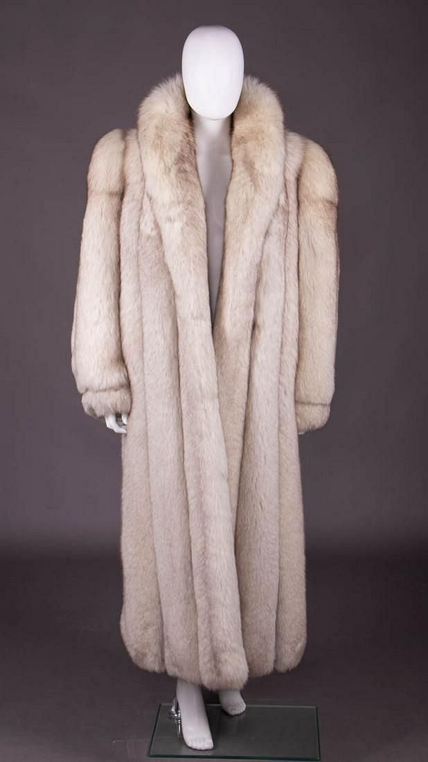 CHRISTIAN DIOR ARCTIC FOX COAT, 1980s sold at auction on 8th