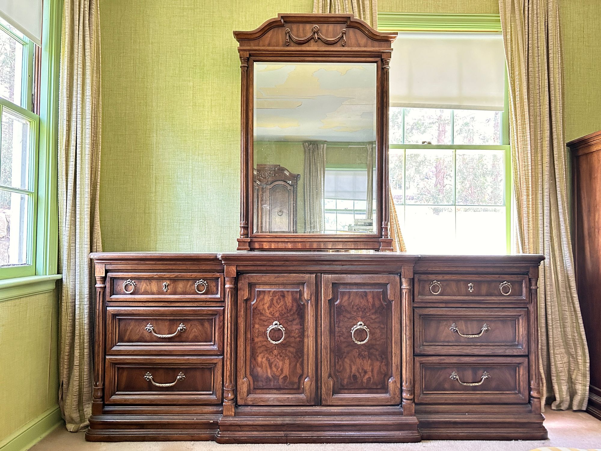 Drexel Heritage Cameo Collection Dresser and Mirror sold at