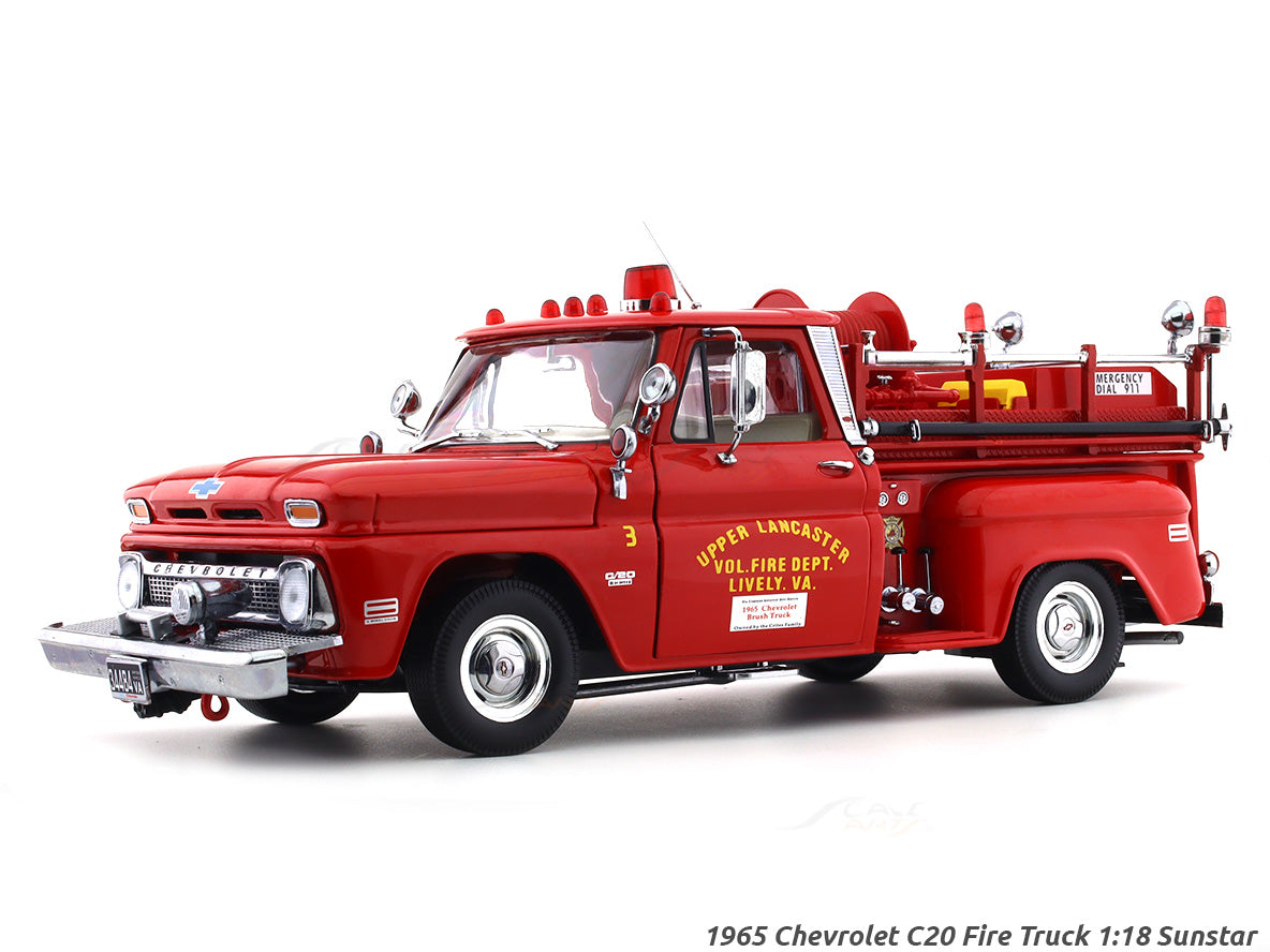 1965 Chevrolet C20 Fire Truck 1:18 SunStar diecast scale model car
