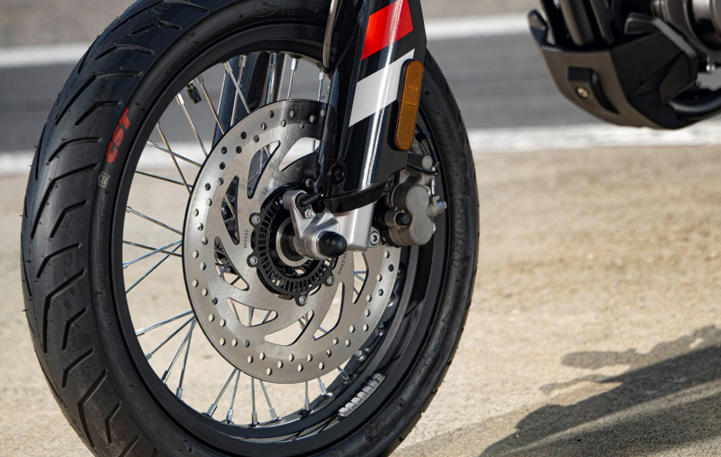 チ*ー様 RX125 アプリリア フロントホイール タイヤ付き バリ溝 SX12