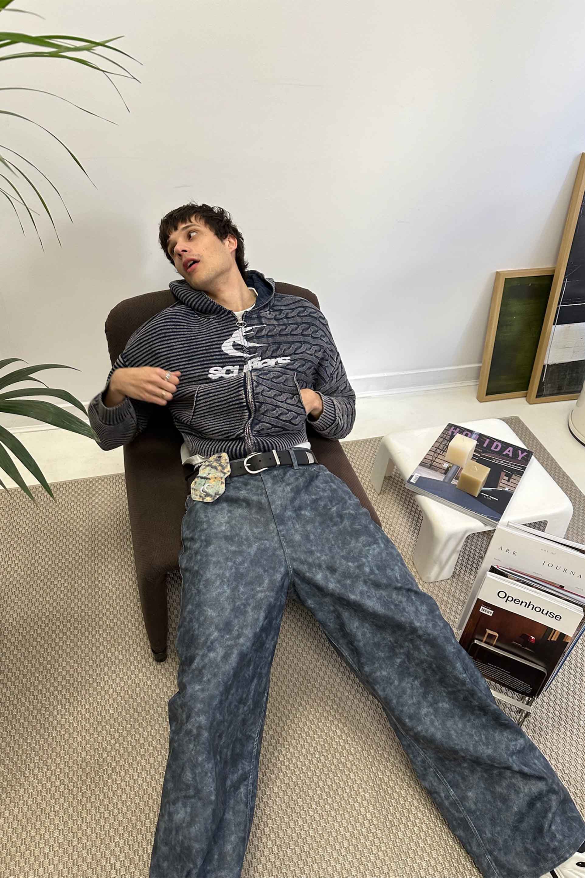 Frenchie Navy Knit Zipper – Scuffers