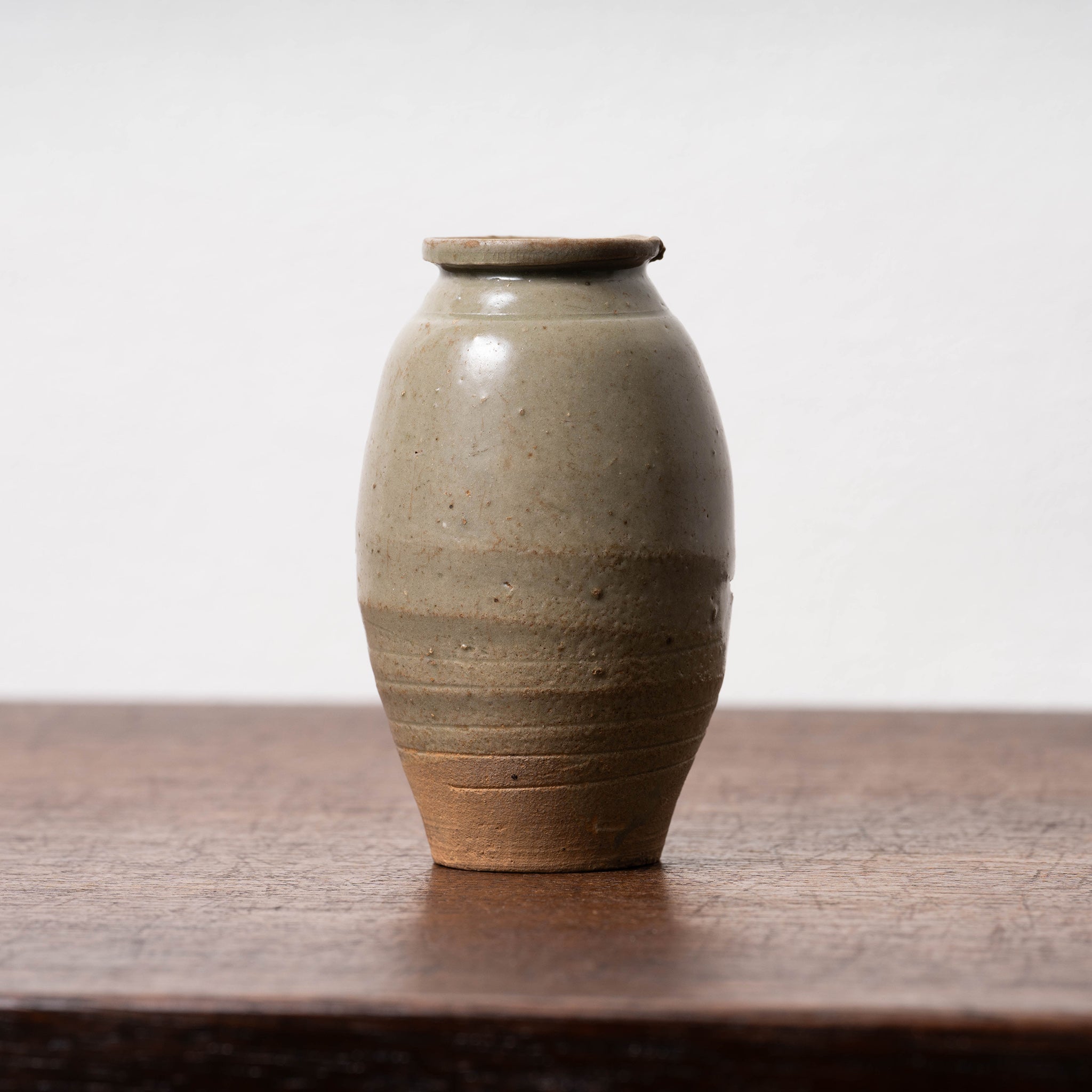 越前焼 塩越窯 白越不朝 裂久 花瓶 花生 花入 花器 共箱 共布 栞 越前