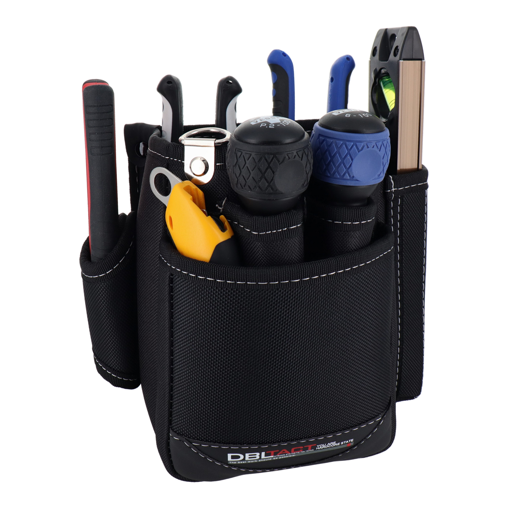 DT-26-BK 作業ベルト・収納袋 腰袋 腰袋 2段 水平器入れ付 ブラック