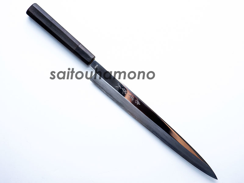 唐津厚広V10鏡面黒丹八角柄和包丁の通販「サイトウ刃物店」