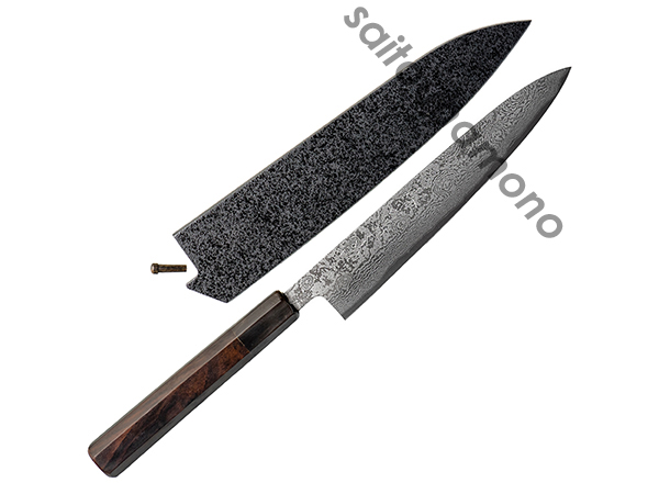 トルコ石 ペティ5寸 黒檀八角柄 ペティ150 包丁の柄 ターコイズ