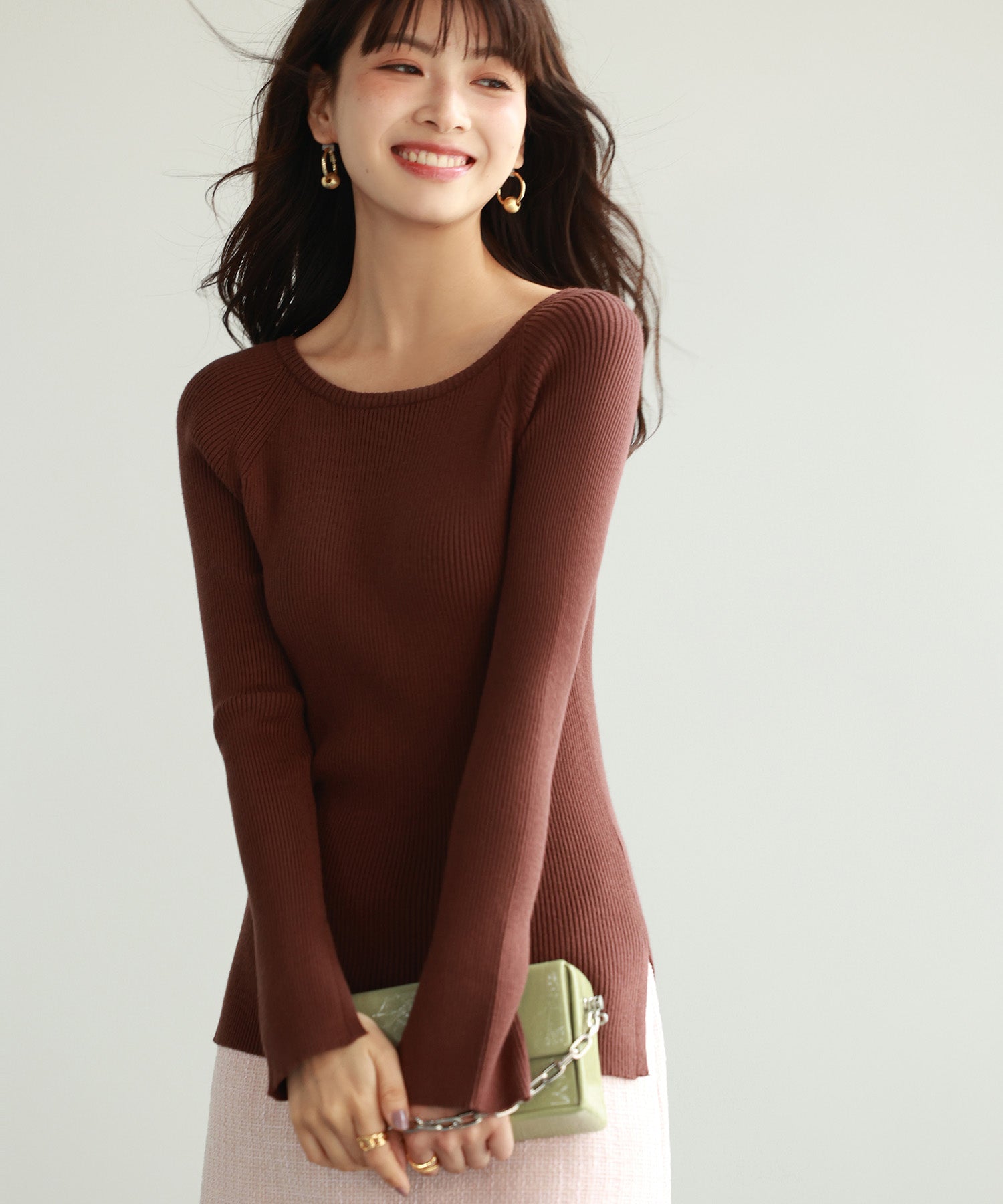 大定番リブニットプルオーバーsdpxyf7038 ブラウン – [公式]SAISON DE