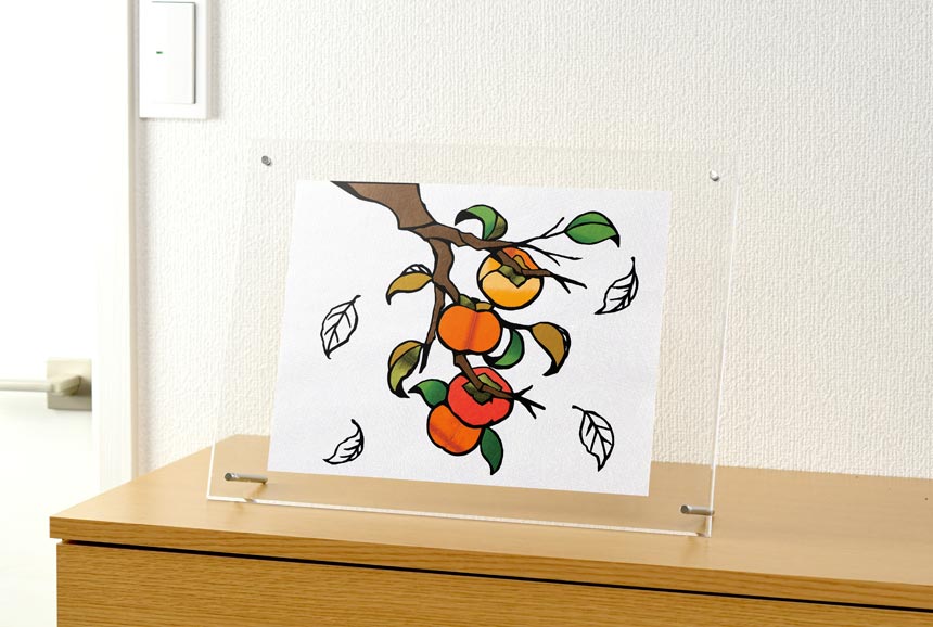 郷愁の柿（絵柄のみ）｜株式会社さくらほりきり